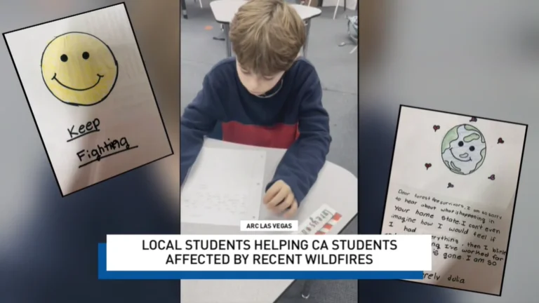 KSNV News 3 | Henderson students aid wildfire victims